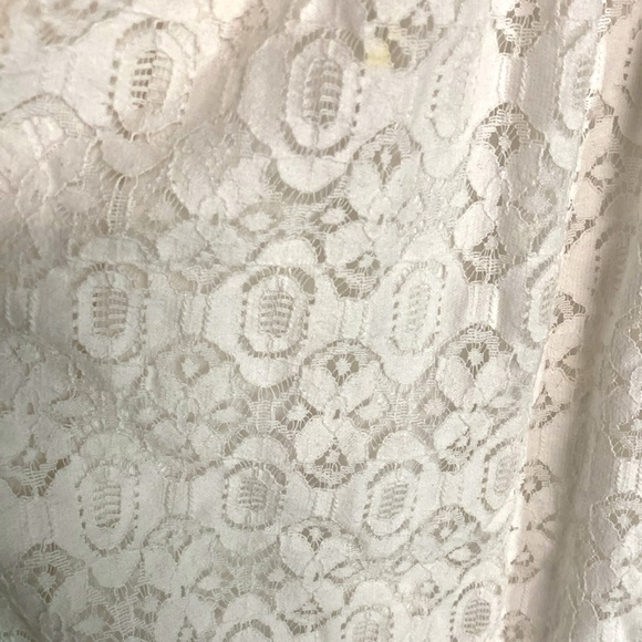 52-4 GB Gianni Bini white lace cold shoulder mini dress top L - Picture 4 of 9